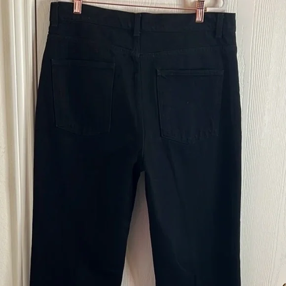 RARE! Zara x Charlotte Gainsbourg Black Cigarette Straight Leg Jeans. Size 14 - Picture 7 of 8
